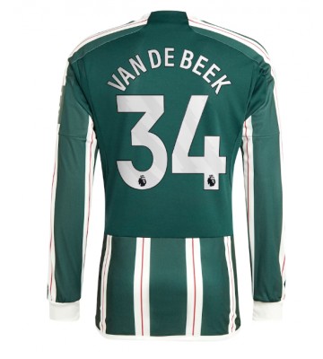 Manchester United Donny van de Beek #34 Koszulka Wyjazdowych 2023-24 Długi Rękaw